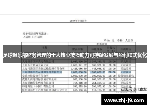 足球俱乐部财务管理的十大核心技巧助力可持续发展与盈利模式优化